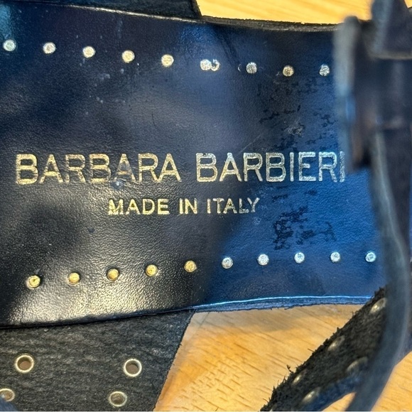Barbara Barbieri Sandals Black Sz 6 1/2 - Picture 5 of 7